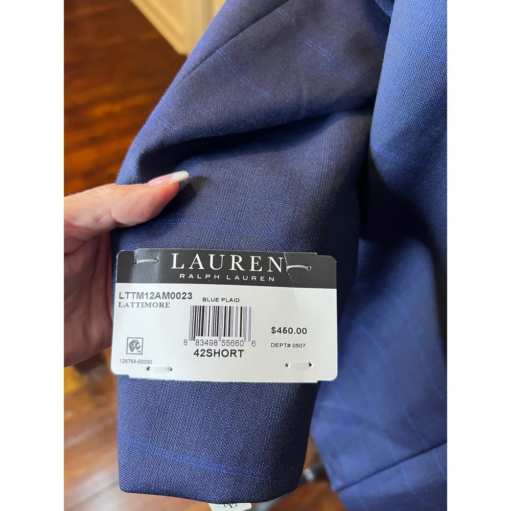 Lauren Ralph Lauren size 42S men's navy blue classic fit‎ ultra flex suit jacket